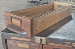 Antique 20 Drawer Lovely mitered Hardwood Wood Cabinet – USA -b