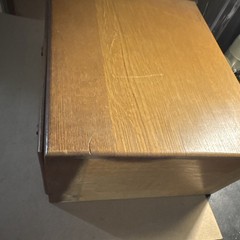 Vintagev2-drawer Table Top Library Card Catalogue Index File Cabinet Made Of Oak