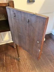 VTG Smoker Cabinet Brass Ashtray 1 Door Wooden Smoking Stand Pipe Humidor