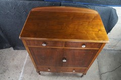 Antique Victorian Walnut Gentleman’s Chest of Drawers Cabinet Console 35″