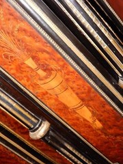 ANTIQUE FRENCH NAPOLEON III INLAID AND BURL ORMOLU MARBLE TOP SIDEBOARD CA. 1860