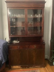 Charming China Cabinet 2 Drawers 3 Shelves Behind Glass Doors, 2 Shelves Below