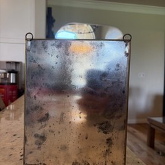 Vintage 3-Tier Brass Glass Mirrored Curio Cabinet Hanging Display Box