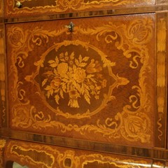 Bar cabinet inlaid wood furniture vintage sideboard commode 20th century
