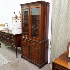 Mahogany showcase Glass doors, wooden drawers, Hand Made