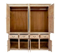 ENGLISH MADE SOLID OAK HOUSEKEEPERS CUPBOARD