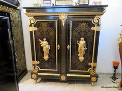 Stamped Vve SORMANI cabinet Furniture L XIV with 2 doors Boulle marquetry 19th