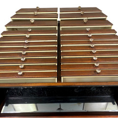 Antique Mahogany Dental Cabinet with 22 Drawers, c.1910 #22630