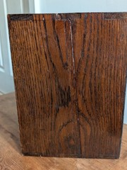 Oak 5 Graduated Drawer Small Cabinet Ceramic Insert Drawers Victorian Antique