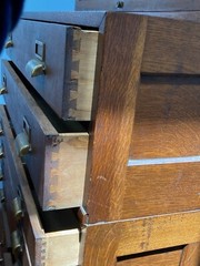 Yawman & Erbe Co Victorian Antique Oak Cabinet — Rare & Beautiful
