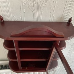 Vintage Wooden Cabinet Glass Door 49 x 45 x 14cm