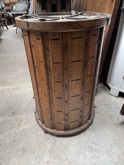 Rare Revolving Lochner Oak Ribbon Cabinet Country Store