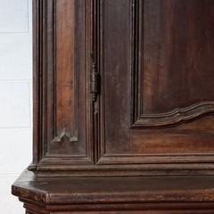 Antique Cupboard Walnut Poplar Italy XVIII Century