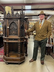 Cupboard / Cabinet, Credence, French, Gothic Revival, Highly Carved, Oak, 1800’s