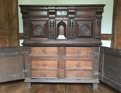 Rare 17th Century Court Cabinet Original Condition 1635-60
