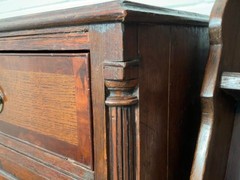 Antique English Oak Welsh Dresser Cupboard Storage Cabinet