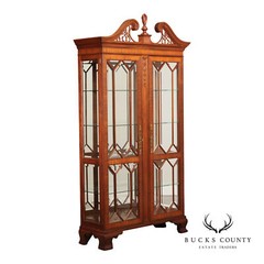 Henkel Harris Georgian Style Mahogany Display Case Cabinet