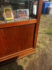 vintage antique Mahogany display Cabinet pharmacy c1870 CT 72/37/13” – 3 shelves