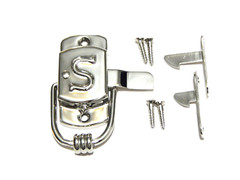 Sellers Kitchen Cabinet Latch “S” Type Nickel Plated Brass Left Side Door