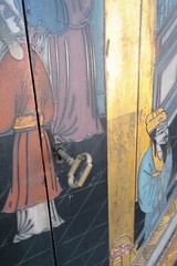 Maitland Smith Hand Painted Chinoiserie Cabinet Cupboard on Brass Stand 5442