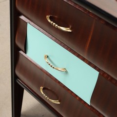 Vintage Cabinet Prisma Collection Laminate Brass 1950s-60s Original