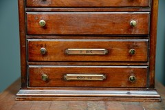 Antique Apothecary Cabinet watchmaker Tool Box Wood drawer chest vintage