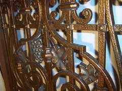 Vintage Faux Iron Gate Grape Clusters Wine Cabinet Door Only Wall Art Salvage