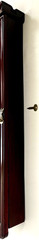 Mid 20th-C Carved Rosewood Greek Key Wall Mounted Curio Display Cabinet