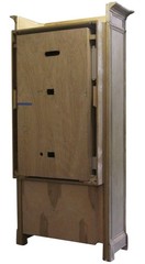 Neoclassical Painted Light Green Entertainment Cabinet