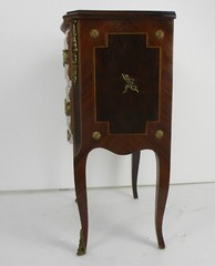 Gorgeous Marquetry Chest of Drawers Dresser Cabinet Wood Brass Trim Medallions