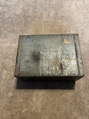 Dovetailed Antique One Drawer Wood Index Card File Cabinet Distressed Gray