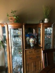 Antique English Barber Cabinet