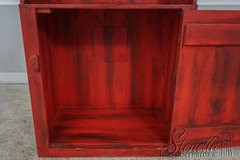 LF60777: Shaker Style Country Red Painted Finish Hutch