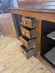 Antique Cherry Pa dutch cupboard step back farm house colonial country cabinet