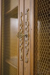 62196: DON ROUSSEAU Attributed Country French Walnut Corner Cabinet