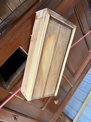 Antique Cherry Pa dutch cupboard step back farm house colonial country cabinet