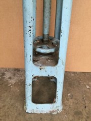 VTG Steampunk Industrial House Shop Garage Jack Floor Lamp Old Blue 349-26B