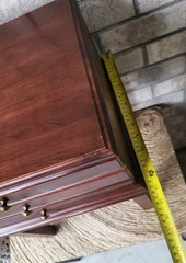 Antique Style Ethan Allen Flip Top Sewing Cabinet Silverware Chest Mahogany