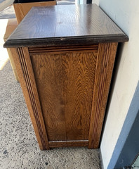 Antique Clark’s O.N.T. Spool Cotton Oak Store Display Cabinet Sewing Notions