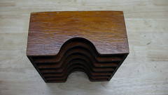 Vntg Handmade File Cabinet Desktop Document Organizer Storage Chest, Mail,L@@K!