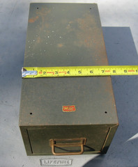 Vintage Weis Single Drawer Index Card Catalog Filing Cabinet Box Green