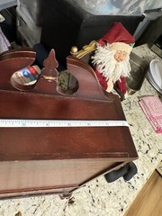 Antique Vintage Mahogany Salesman Sample Miniature Highboy Chest Clam Shell Rare