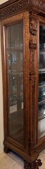 Antique Oak Large Late Victorian China Cabinet