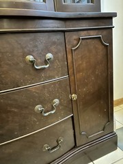 Duncan Phyfe Buffet China Cabinet Bow Front