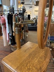 RARE TURN OF THE CENTURY VICTORIAN OAK SHAVING STAND W/adjustable MIRROR.