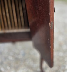 Antique Mahogany Wood Music Cabinet Record Cabinet Side Table