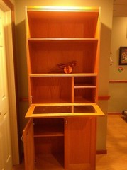 Handcrafted Solid Maple Cabinet – Drop-Down Desk or Bar, 33” x 80” Local Pickup