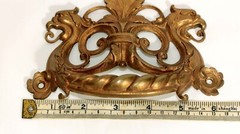INCREDIBLE SET FOUR 18th 19thC NEOCLASSICAL GILT METAL CHEST of DRAWER HANDLES