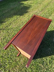 Vintage Mid-Century Modern Record Cabinet / Open Bookshelf