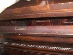Antique Mahogany Empire BUTLER DESK DRESSER Chest American 1880